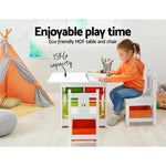 Keezi 3PCS Kids Table and Chairs Set Children Furniture Play Toys Storage Box - Baby & Kids > Kid’s Furniture