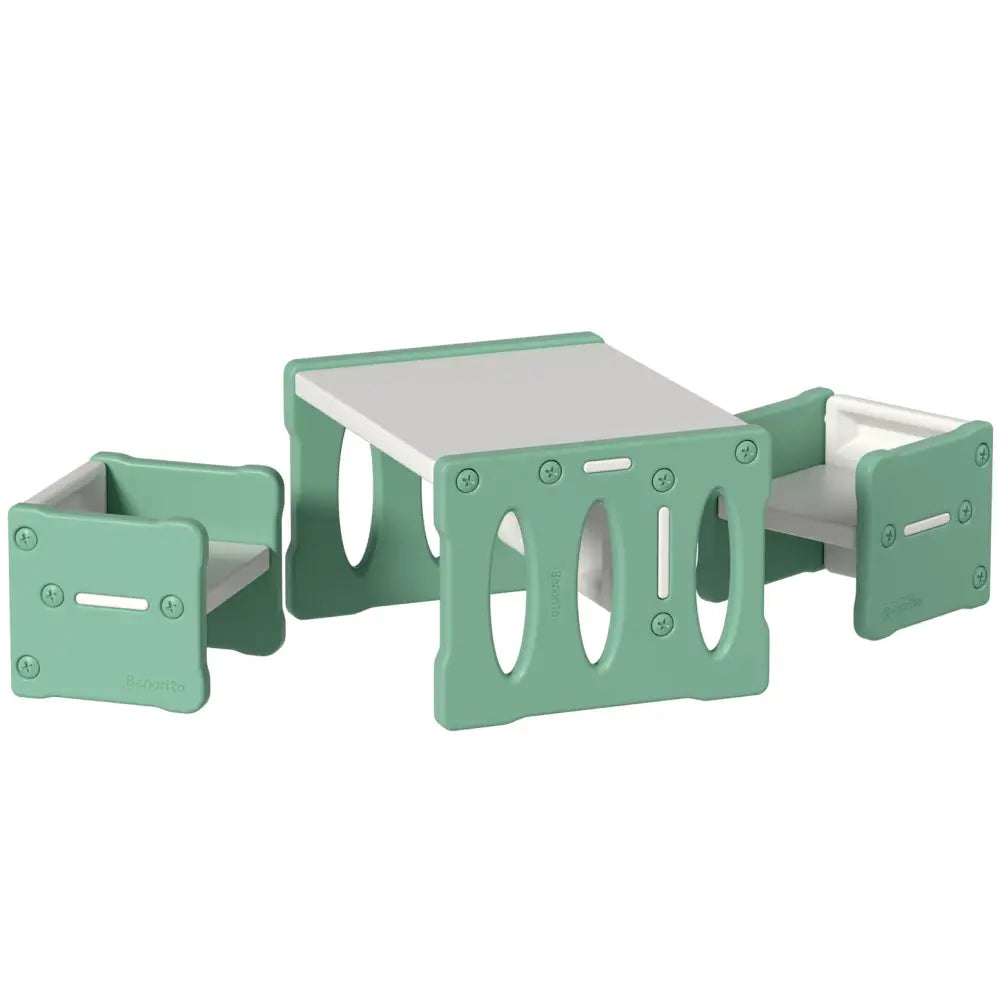 Keezi 3PCS Kids Table and Chairs Set HDPE - Baby & Kids > Kid’s Furniture