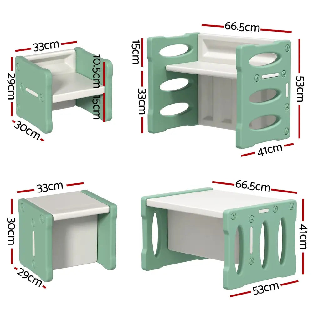 Keezi 3PCS Kids Table and Chairs Set HDPE - Baby & Kids > Kid’s Furniture