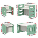 Keezi 3PCS Kids Table and Chairs Set HDPE - Baby & Kids > Kid’s Furniture