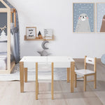 Keezi 3PCS Kids Table and Chairs Set Storage Toys Play Activity Desk Chalkboard - Baby & Kids > Kid’s Furniture