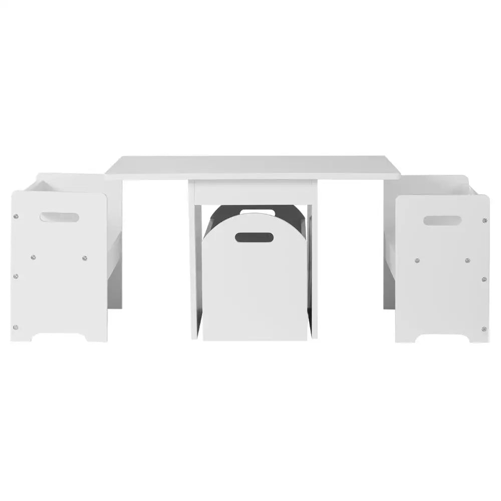 Keezi 3PCS Kids Table and Chairs Set Storage Toys Play Activity Desk - Baby & Kids > Kid’s Furniture
