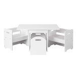 Keezi 3PCS Kids Table and Chairs Set Storage Toys Play Activity Desk - Baby & Kids > Kid’s Furniture