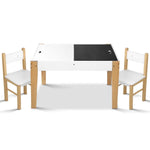 Keezi 3PCS Kids Table and Chairs Set Storage Toys Play Activity Desk Chalkboard - Baby & Kids > Kid’s Furniture