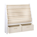 Keezi 4 Tiers Kids Bookshelf Magazine Rack Children Bookcase Organiser Drawer - Baby & Kids > Kid’s Furniture