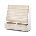 Keezi 4 Tiers Kids Bookshelf Magazine Rack Children Bookcase Organiser Drawer - Baby & Kids > Kid’s Furniture