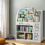 Keezi 4 Tiers Kids Bookshelf Storage Children Bookcase Toy Organiser Display - Baby & Kids > Kid’s Furniture