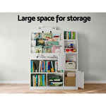 Keezi 4 Tiers Kids Bookshelf Storage Children Bookcase Toy Organiser Display - Baby & Kids > Kid’s Furniture