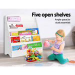 Keezi 5 Tiers Kids Bookshelf Magazine Shelf Organiser Bookcase Display Rack White - Baby & Kids > Kid’s Furniture