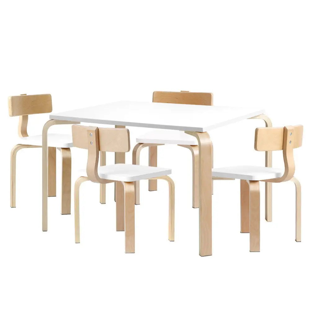 Keezi 5PCS Kids Table and Chairs Set Activity Toy Play Desk - Baby & Kids > Kid’s Furniture