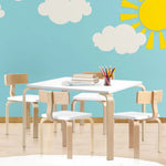 Keezi 5PCS Kids Table and Chairs Set Activity Toy Play Desk - Baby & Kids > Kid’s Furniture