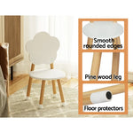 Keezi 5PCS Kids Table and Chairs Set Children Activity Study Play Desk White - Baby & Kids > Kid’s Furniture