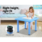 Keezi 5PCS Kids Table and Chairs Set Children Study Desk Furniture Plastic 4 Chairs - Baby & Kids > Kid’s Furniture