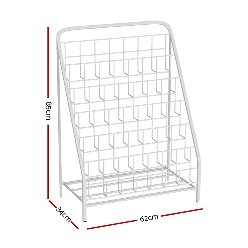 Keezi 6 Tiers Kids Bookshelf Magazine Rack Children Bookcase Organiser Foldable - Baby & Kids > Kid’s Furniture