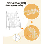 Keezi 6 Tiers Kids Bookshelf Magazine Rack Children Bookcase Organiser Foldable - Baby & Kids > Kid’s Furniture