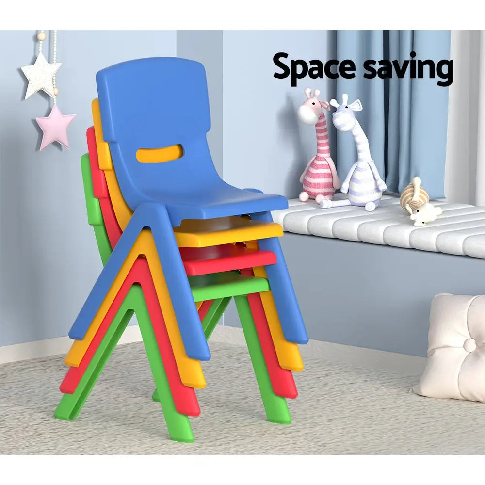 Keezi 9PCS Kids Table and Chairs Set Children Study Desk Furniture Plastic 8 Chairs - Baby & Kids > Kid’s Furniture