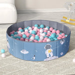 Keezi Kids Ball Pool Pit Toddler Play Foldable Child Playhouse Storage Bag Blue - Home & Garden > Pool & Accessories