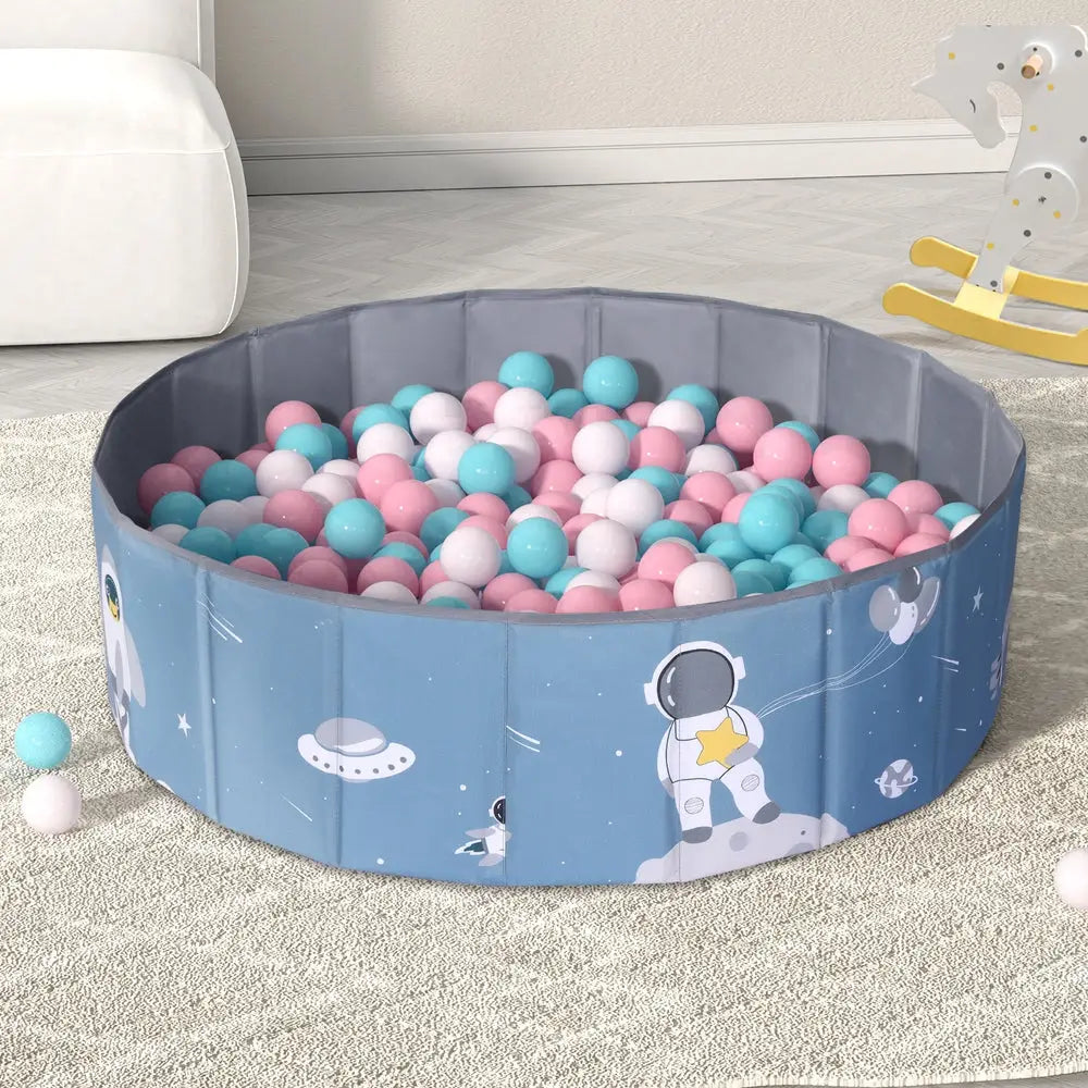 Keezi Kids Ball Pool Pit Toddler Play Foldable Child Playhouse Storage Bag Blue - Home & Garden > Pool & Accessories