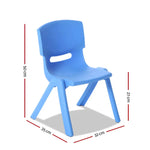 Keezi Kids Chairs Set Plastic Set of 4 Activity Study Chair 50KG - Baby & Kids > Kid’s Furniture