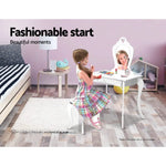 Keezi Kids Dressing Table Stool Set Vanity Mirror Princess Children Makeup White - Baby & Kids > Kid’s Furniture