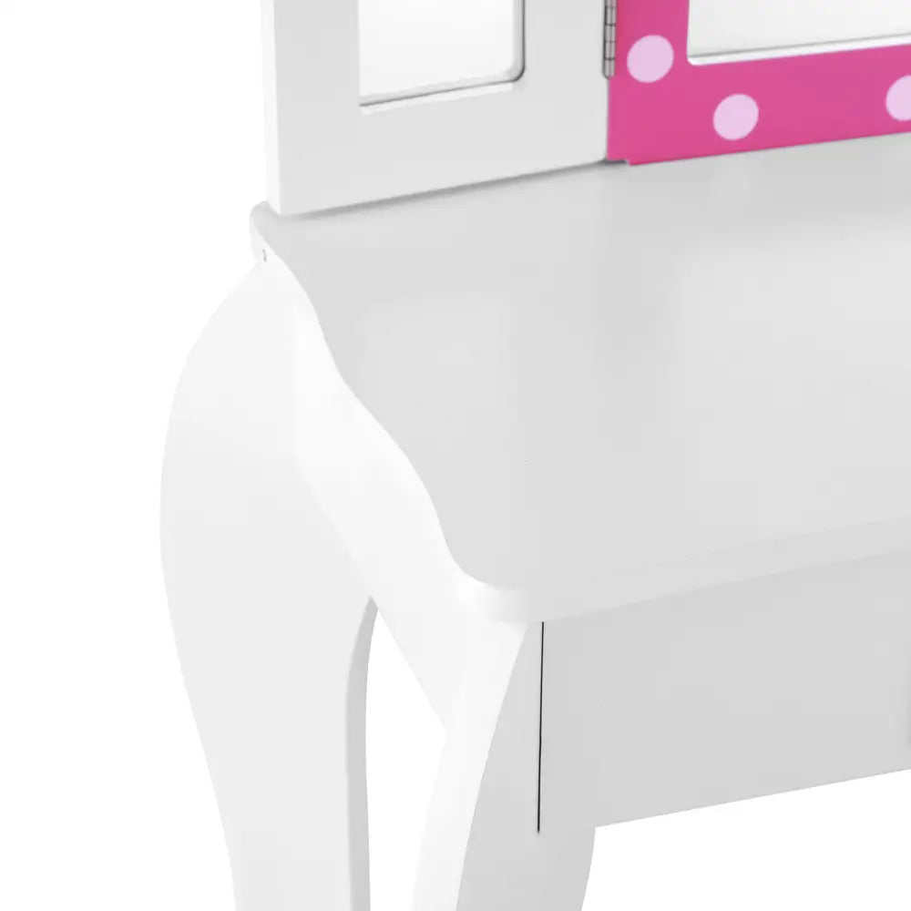 Keezi Kids Dressing Table Vanity Makeup Chair Set Wooden 3 Mirror Drawer Pink - Baby & Kids > Kid’s Furniture >