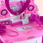 Keezi Kids Pretend Makeup Play Set Dressing Table Chair Girls Toys Children - Baby & Kids > Baby & Kid’s Toys >