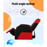 Keezi Kids Recliner Chair PU Leather Gaming Sofa Lounge Couch Children Armchair - Baby & Kids > Kid’s Furniture