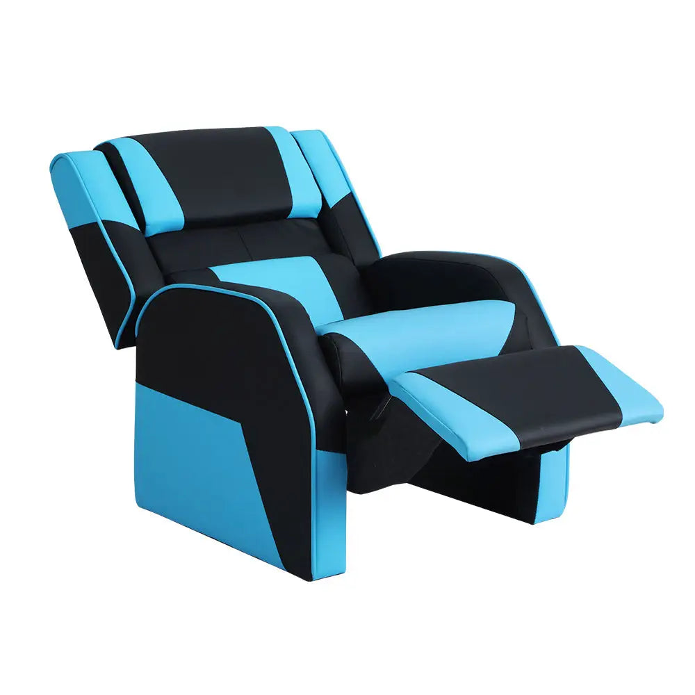 Keezi Kids Recliner Chair PU Leather Gaming Sofa Lounge Couch Children Armchair - Baby & Kids > Kid’s Furniture