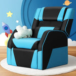 Keezi Kids Recliner Chair PU Leather Gaming Sofa Lounge Couch Children Armchair - Baby & Kids > Kid’s Furniture
