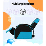 Keezi Kids Recliner Chair PU Leather Gaming Sofa Lounge Couch Children Armchair - Baby & Kids > Kid’s Furniture
