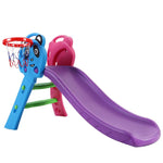 Keezi Kids Slide Set Basketball Hoop Indoor Outdoor Playground Toys 100cm Blue - Baby & Kids > Baby & Kid’s Toys >