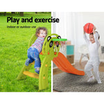 Keezi Kids Slide Set Basketball Hoop Indoor Outdoor Playground Toys 100cm Orange - Baby & Kids > Baby & Kid’s Toys >