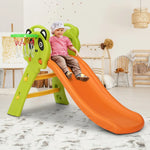 Keezi Kids Slide Set Basketball Hoop Indoor Outdoor Playground Toys 100cm Orange - Baby & Kids > Baby & Kid’s Toys >
