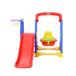 Keezi Kids Slide Swing Set Basketball Hoop Outdoor Playground Toys 120cm Blue - Baby & Kids > Baby & Kid’s Toys >