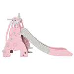 Keezi Kids Slide Swing Set Basketball Hoop Outdoor Playground Toys 170cm Pink - Baby & Kids > Baby & Kid’s Toys >