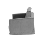 Keezi Kids Sofa 2 Seater Children Flip Open Couch Velvet Armchair Grey - Baby & Kids > Kid’s Furniture