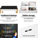 Keezi Kids Table Chair Set Children Storage Study Desk Toy Play Game Chalkboard - Baby & Kids > Kid’s Furniture