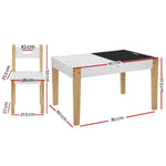 Keezi Kids Table Chair Set Children Storage Study Desk Toy Play Game Chalkboard - Baby & Kids > Kid’s Furniture