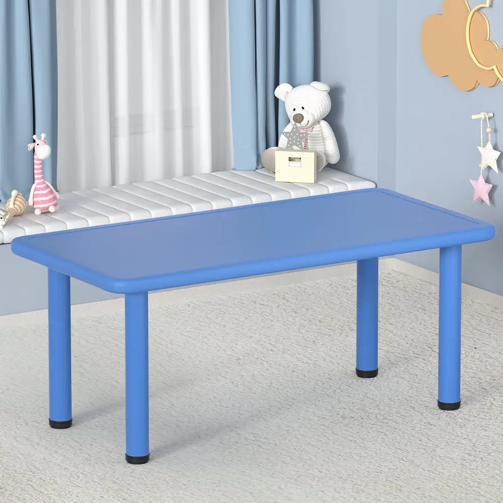 Keezi Kids Table Plastic Square Activity Study Desk 60X120CM - Baby & Kids > Kid’s Furniture