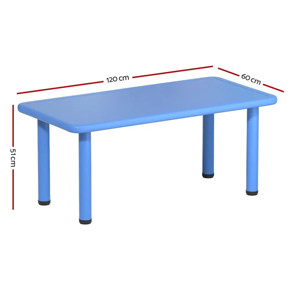 Keezi Kids Table Plastic Square Activity Study Desk 60X120CM - Baby & Kids > Kid’s Furniture