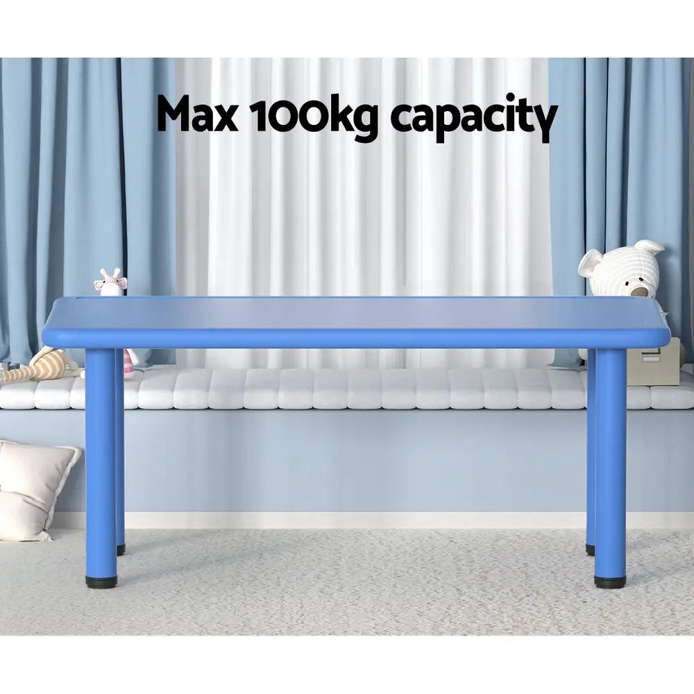 Keezi Kids Table Plastic Square Activity Study Desk 60X120CM - Baby & Kids > Kid’s Furniture