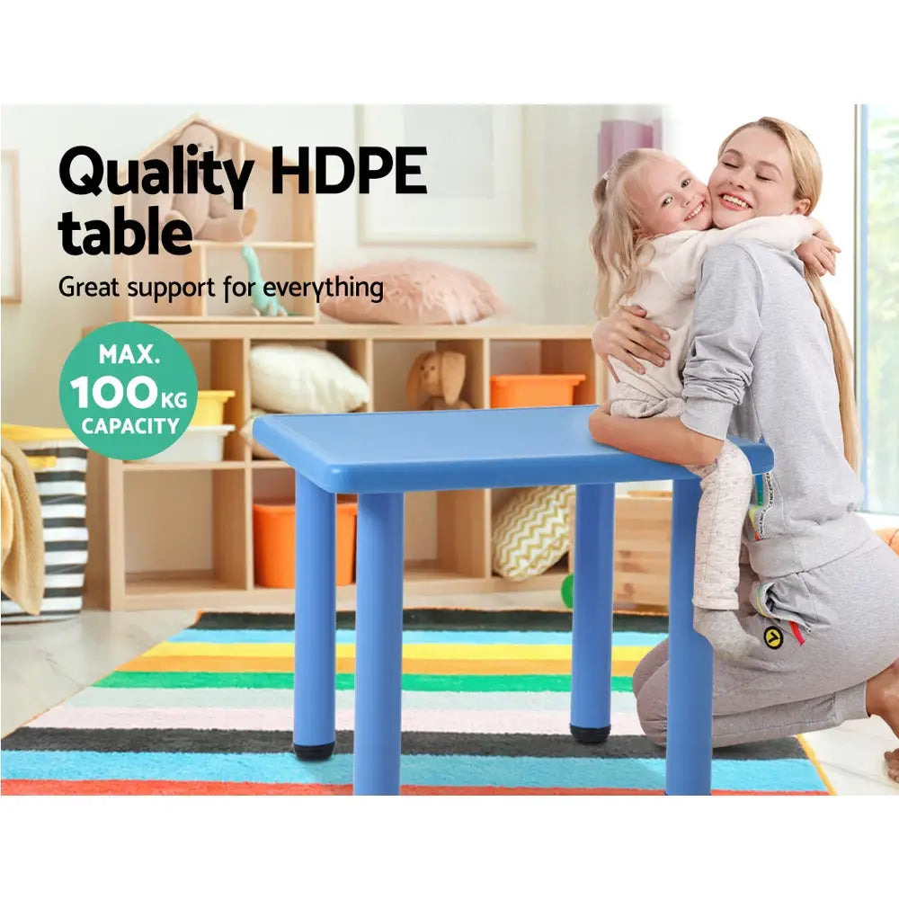 Keezi Kids Table Plastic Square Activity Study Desk 60X60CM - Baby & Kids > Kid’s Furniture