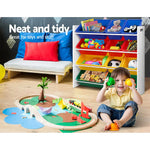 Keezi Kids Toy Box 12 Bins Bookshelf Organiser Children Storage Rack - Baby & Kids > Kid’s Furniture