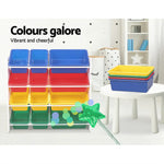 Keezi Kids Toy Box 12 Bins Bookshelf Organiser Children Storage Rack - Baby & Kids > Kid’s Furniture