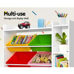 Keezi Kids Toy Box 8 Bins Bookshelf Storage Rack Organiser Toy Display - Baby & Kids > Kid’s Furniture