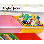 Keezi Kids Toy Box 8 Bins Bookshelf Storage Rack Organiser Toy Display - Baby & Kids > Kid’s Furniture