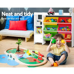 Keezi Kids Toy Box 8 Bins Bookshelf Storage Rack Organiser Toy Display - Baby & Kids > Kid’s Furniture