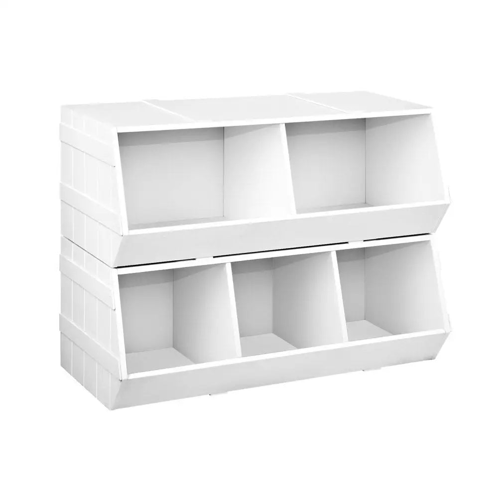 Keezi Kids Toy Box Bookshelf Storage Bookcase Organiser Display Stackable - Baby & Kids > Kid’s Furniture