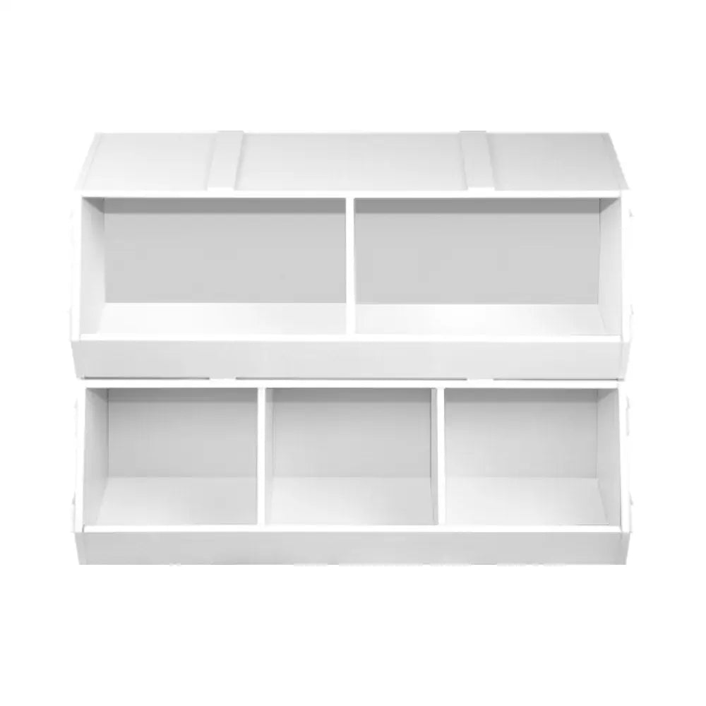 Keezi Kids Toy Box Bookshelf Storage Bookcase Organiser Display Stackable - Baby & Kids > Kid’s Furniture