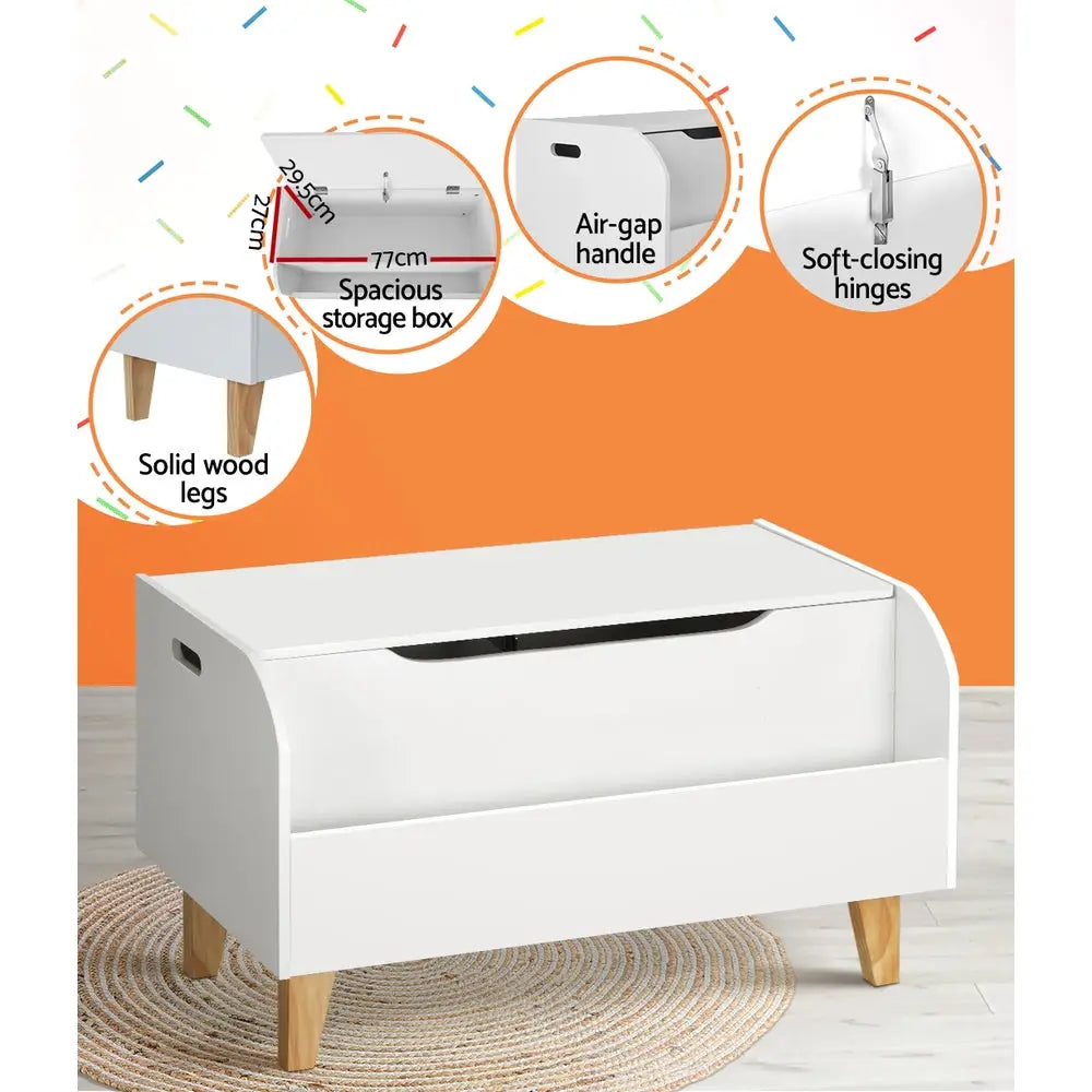 Keezi Kids Toy Box Chest Bookshelf Storage Children Bookcase Organiser Display - Baby & Kids > Kid’s Furniture